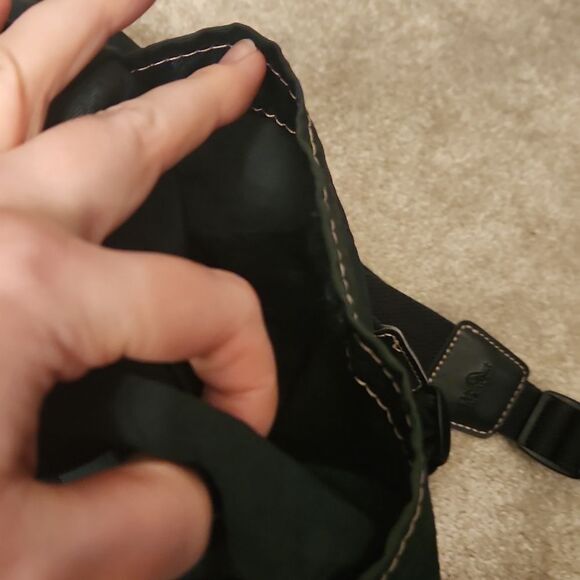 Kipling Dark Green Nylon Mini Drawstring Backpack w/ Gorilla Keychain - Picture 6 of 12